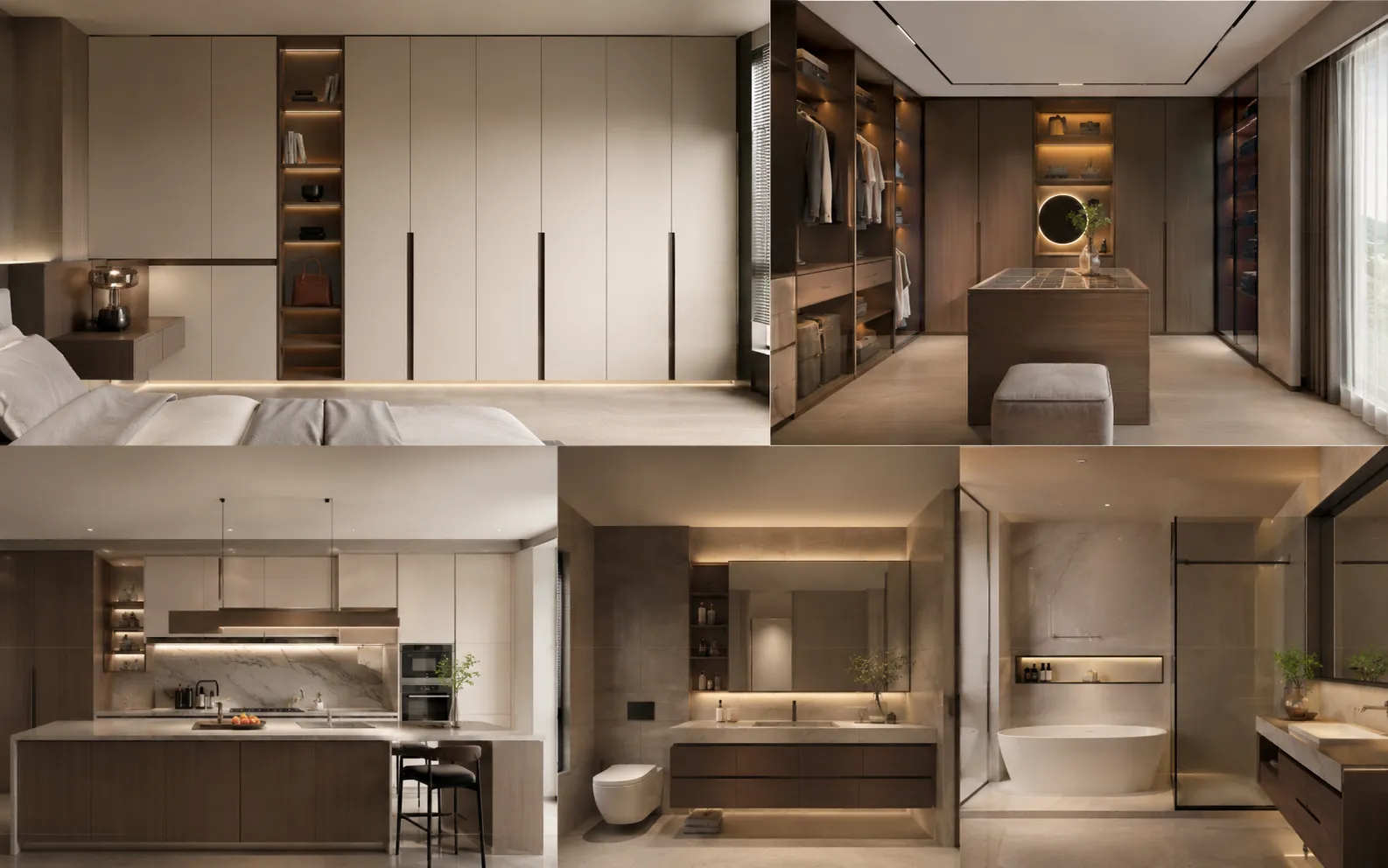 Custom furniture for villa interior building material project
