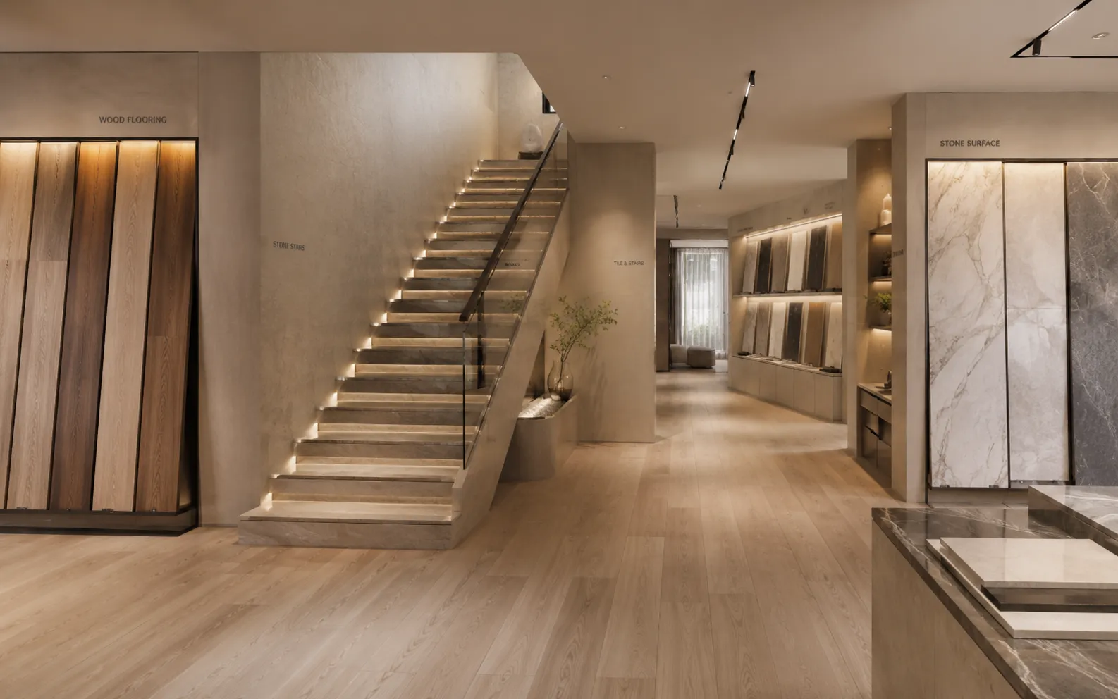 Flooring and stairs interior building material solution