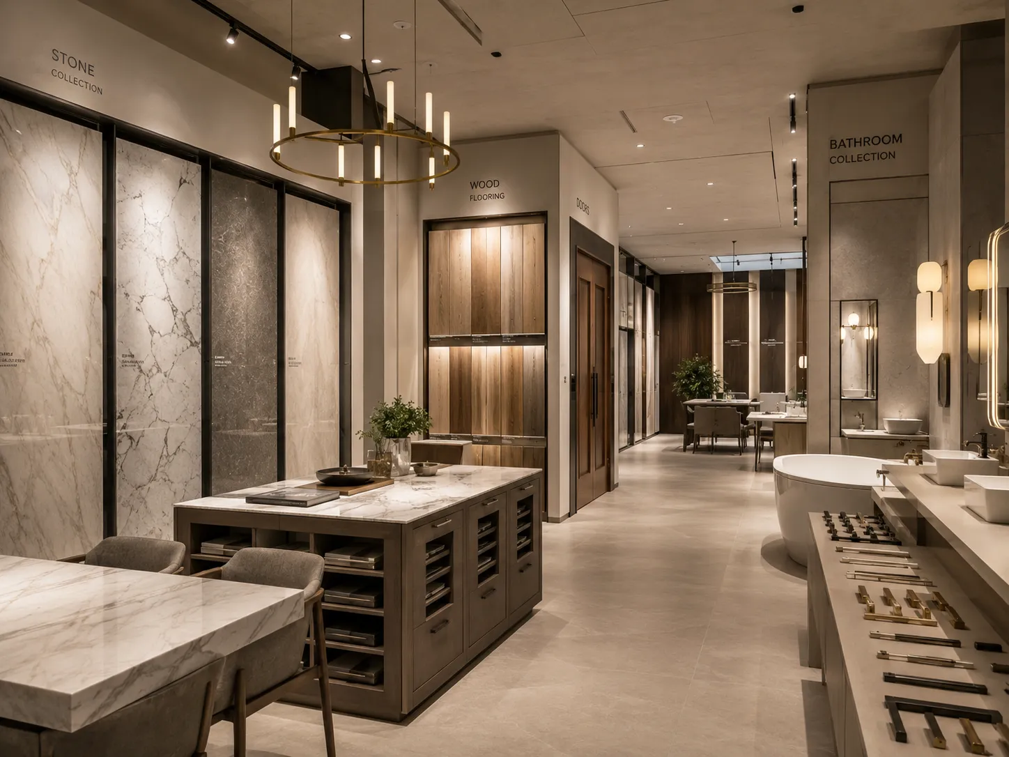 Project showroom for full space building material selection