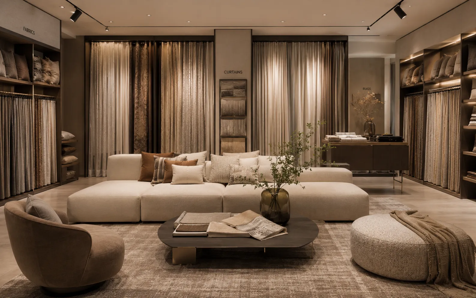 Soft furnishings for interior styling and full house decoration