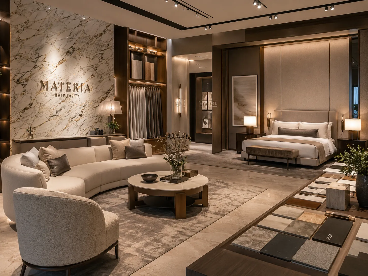 Hotel building material hospitality interior project
